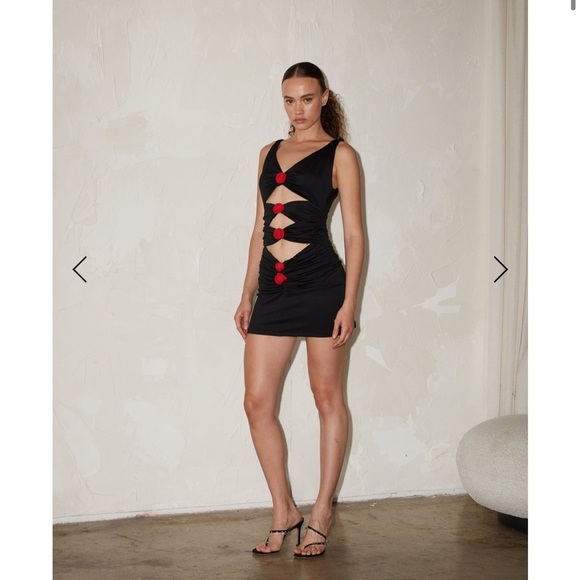 Delfi Collective Shay rose open front mini dress - Picture 2 of 10